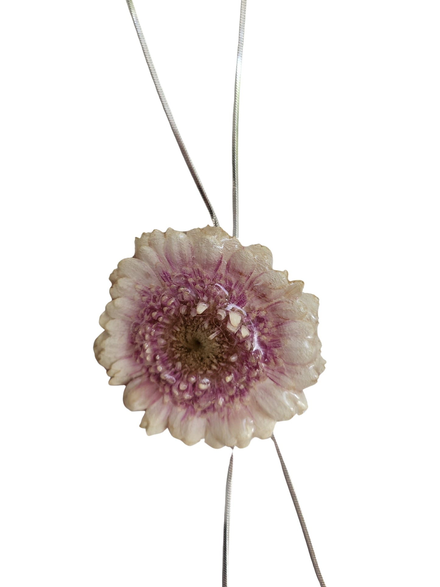 Floral Pendant Necklace – Pink Daisy
