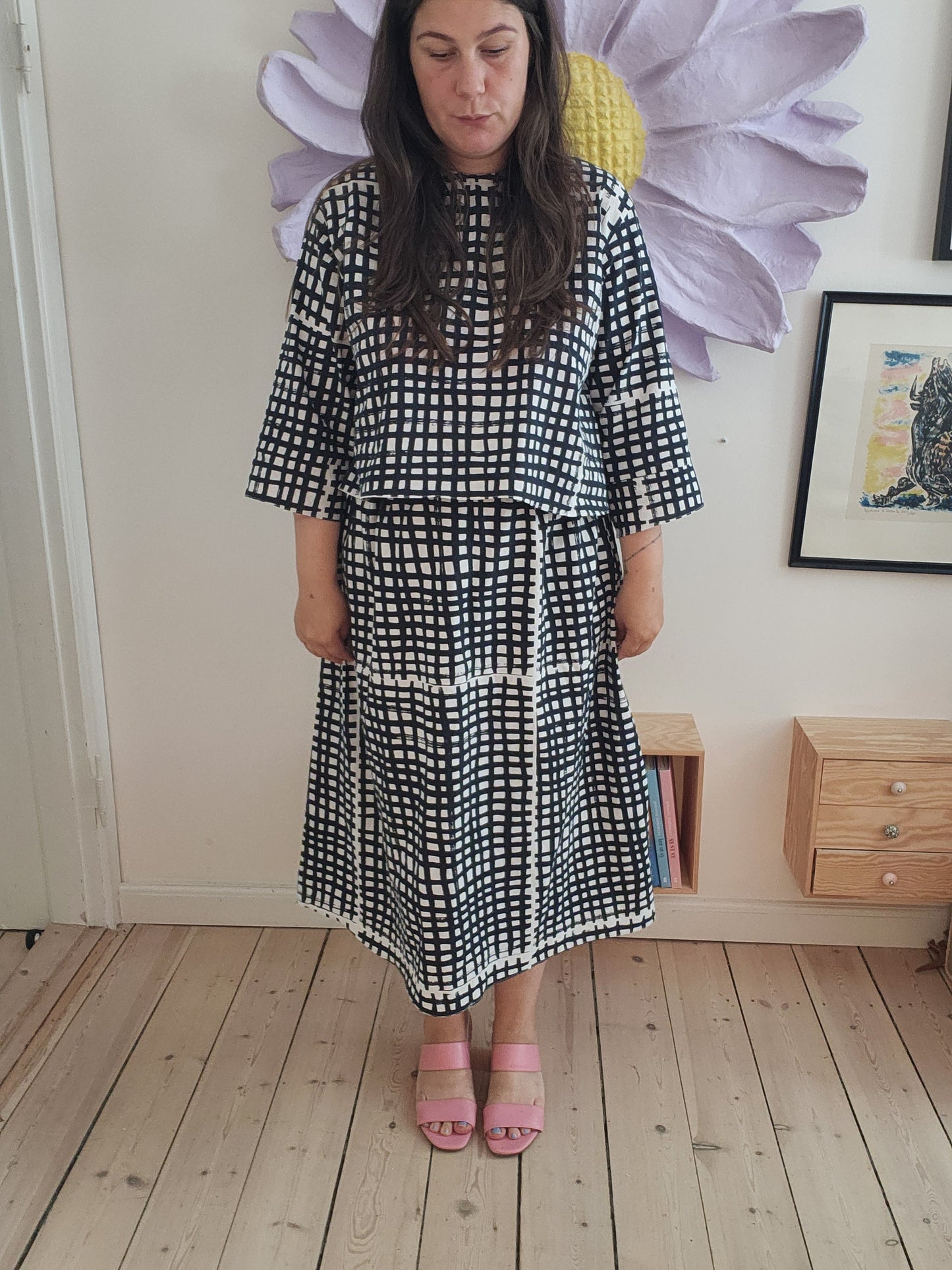Grid Cotton Blouse