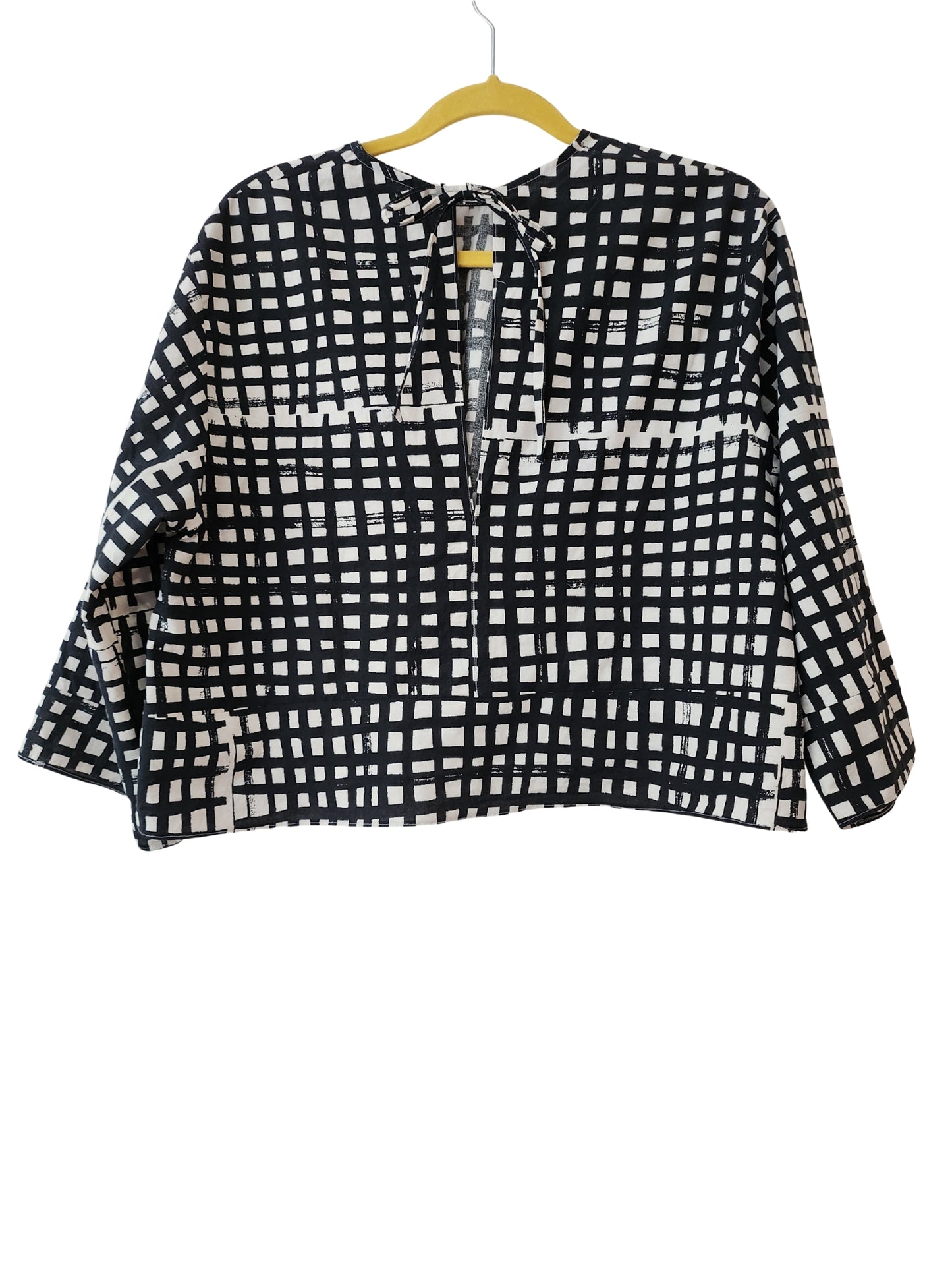 Grid Cotton Blouse