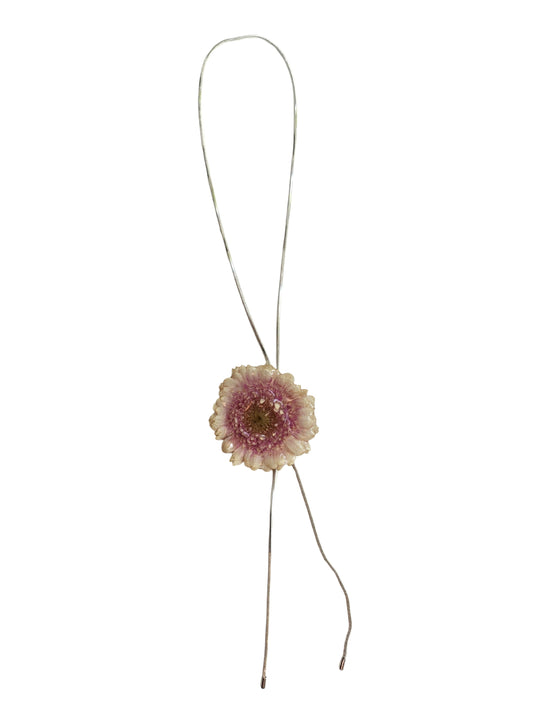 Floral Pendant Necklace – Pink Daisy