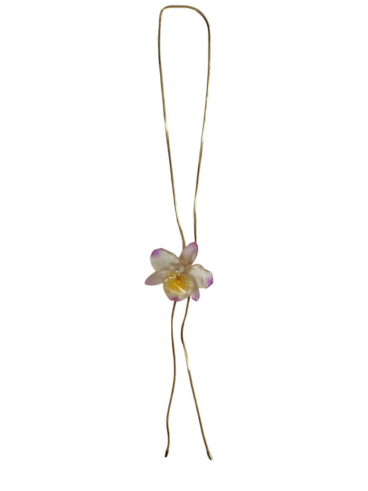 Floral Pendant Necklace – Orchid Glow