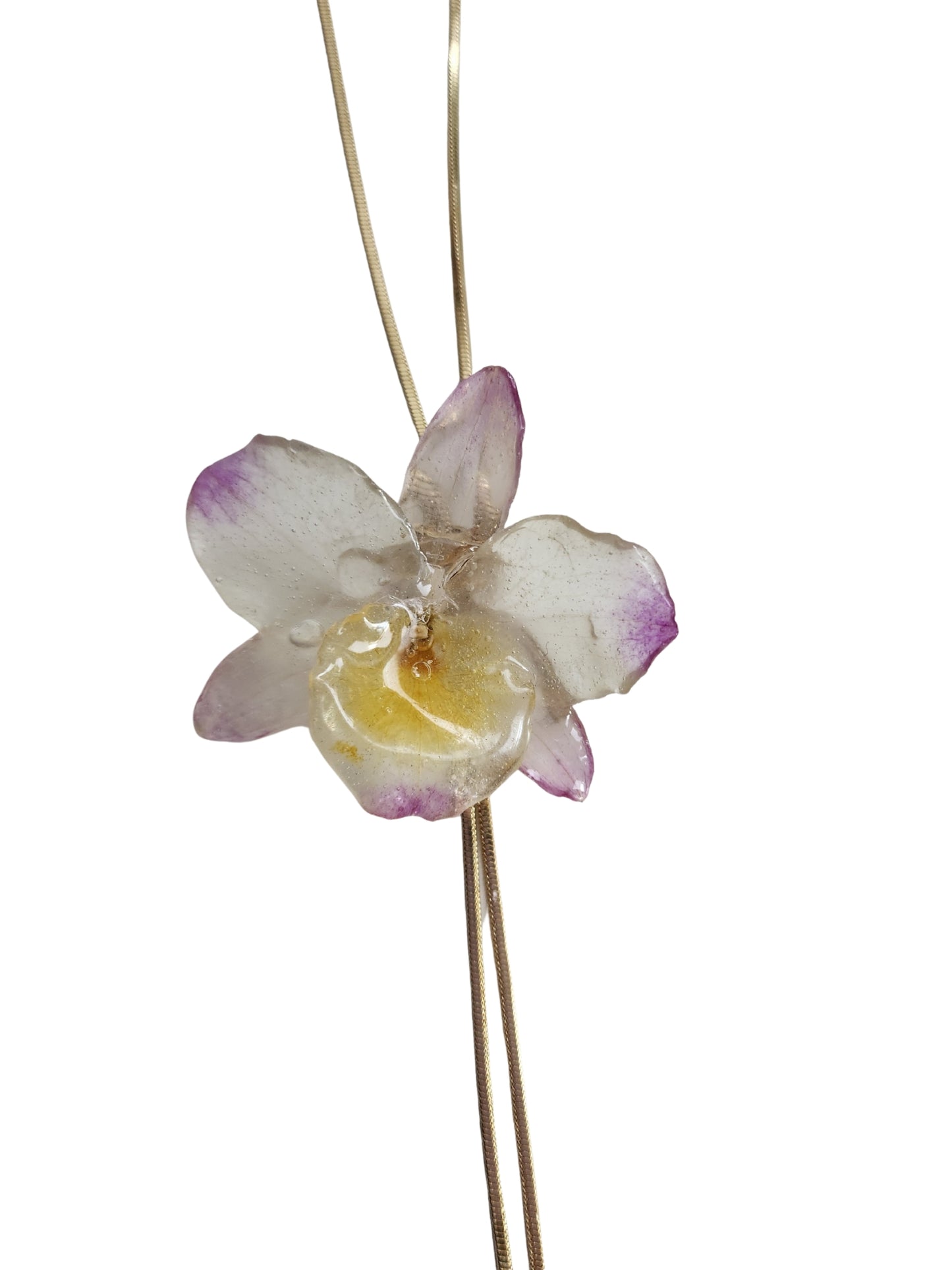 Floral Pendant Necklace – Orchid Glow