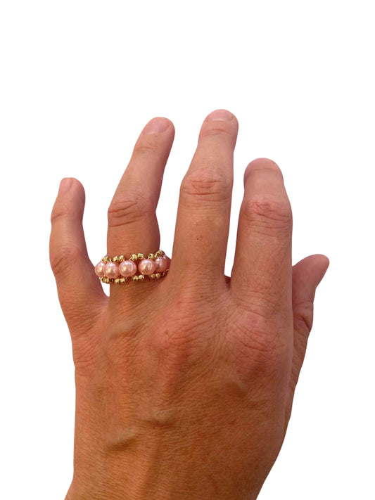 Rosé Pearl Ring