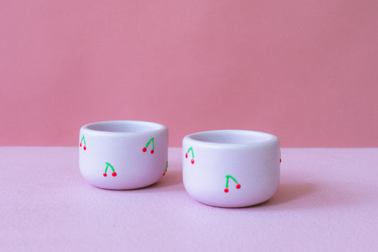 Sofie Candleholder – Cherry White