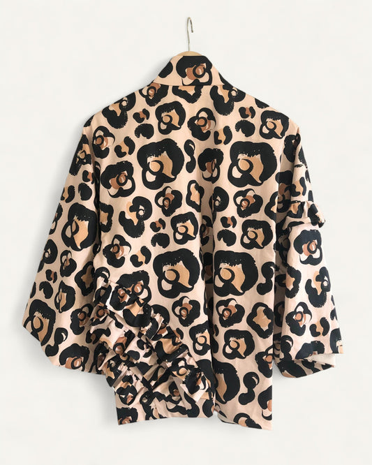 Hana leopard Haori Jacket