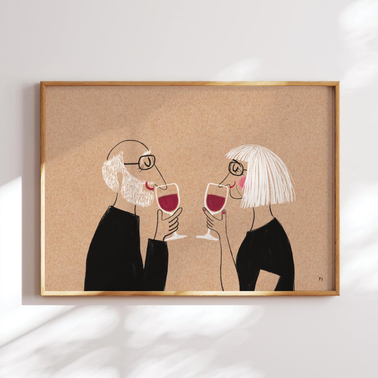Red Wine Noses & White Hair - Art Print / Poster